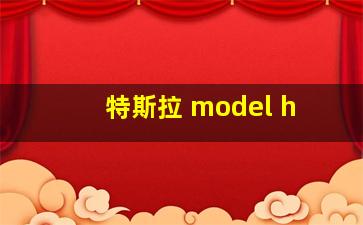 特斯拉 model h